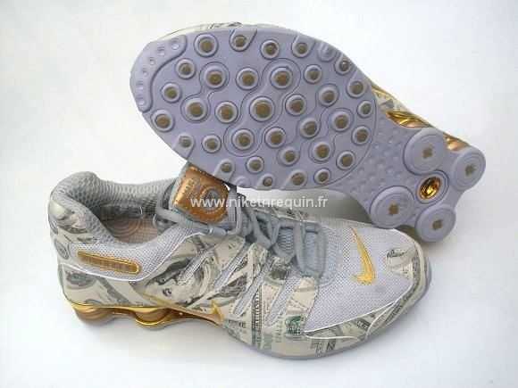 Or Gris Et Creme Shox Nz Baskets